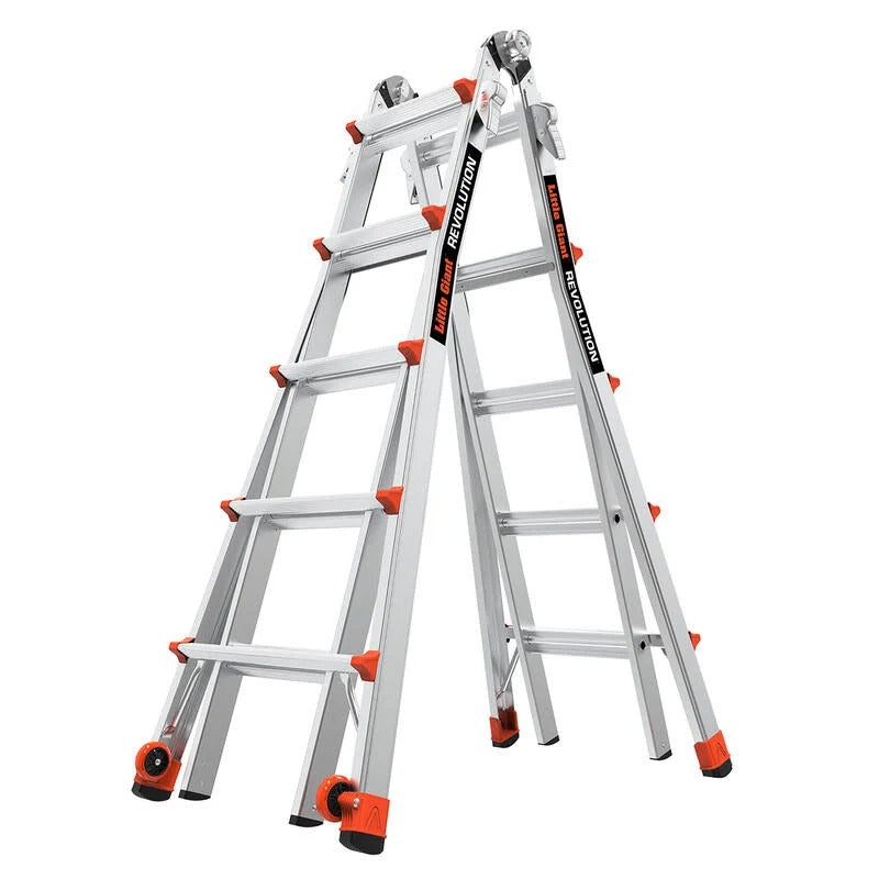 Little Giant Ladder Systems Aluminum Giant Revolution, 300 lb. Capacity, Silver - 11 - 19'