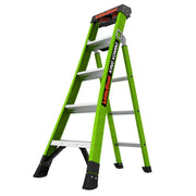 Little Giant Ladder Systems Fiberglass Ladder, 375 lb. Capacity, Green - 5'