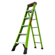 Little Giant Ladder Systems Fiberglass Ladder, 375 lb. Capacity, Green - 6'
