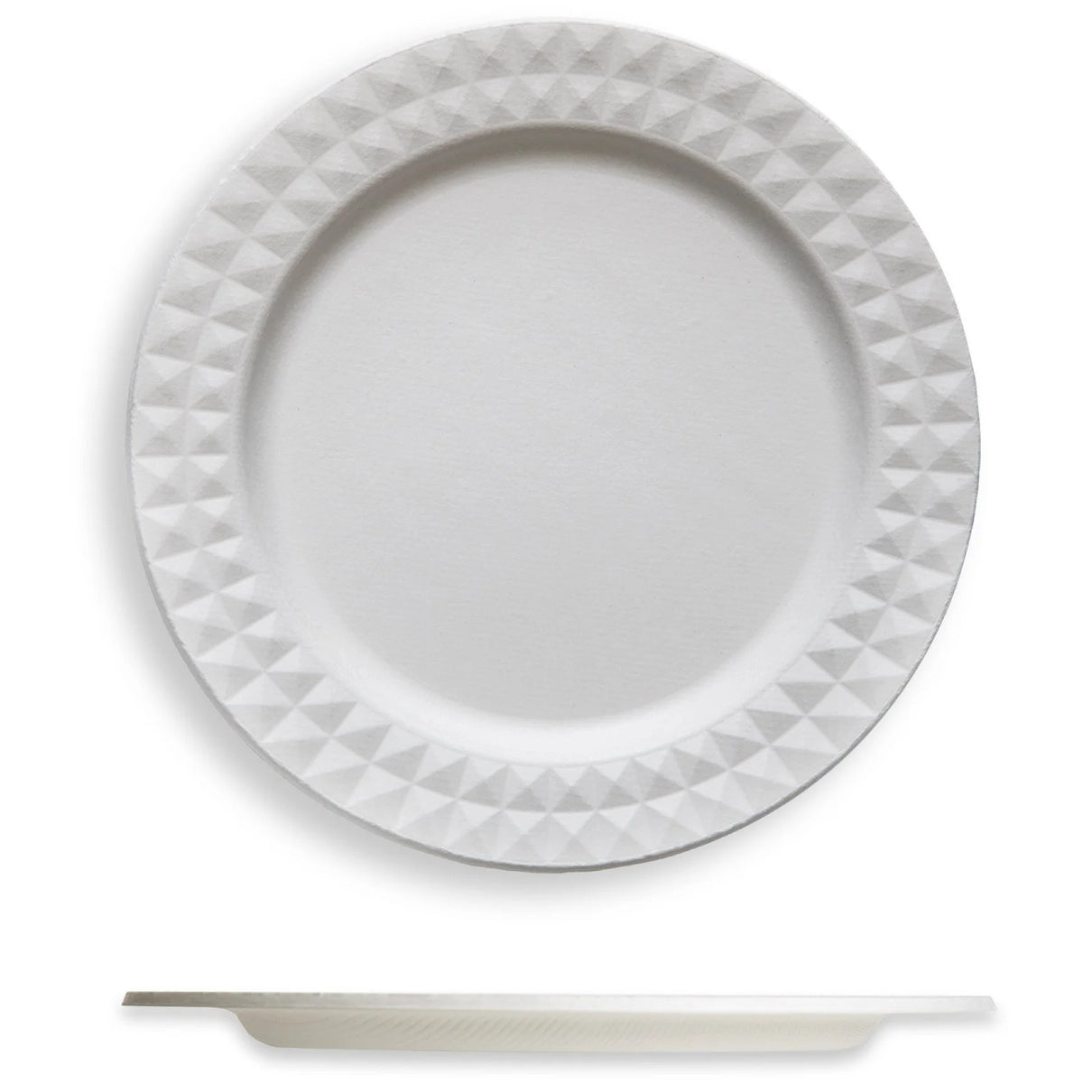 Jungle Stone Plate, White - 500/Case
