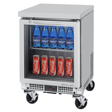Turbo Air Refrigeration MUR Undercounter Refrigerator, 2.29 cu. ft., 115V - Glass