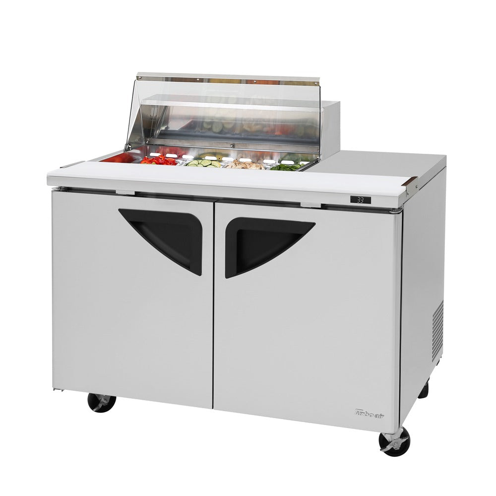 Turbo Air Refrigeration TST-48SD-08S-N Sandwich Prep Table, 48 1/4" Wide, 115V - Clear Lid