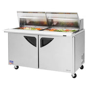 Turbo Air Refrigeration TST-60SD-24 Sandwich Prep Table, 19 cu. ft., 115V - 2 Door Clear Lid