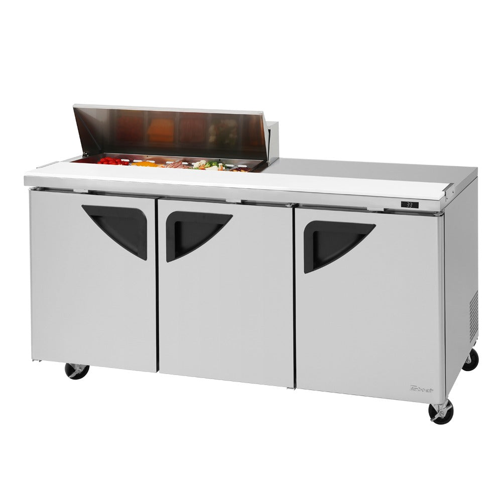 Turbo Air Refrigeration TST-72SD-10S-N Sandwich Prep Table, 23 cu. ft., 115V - Right Work Station