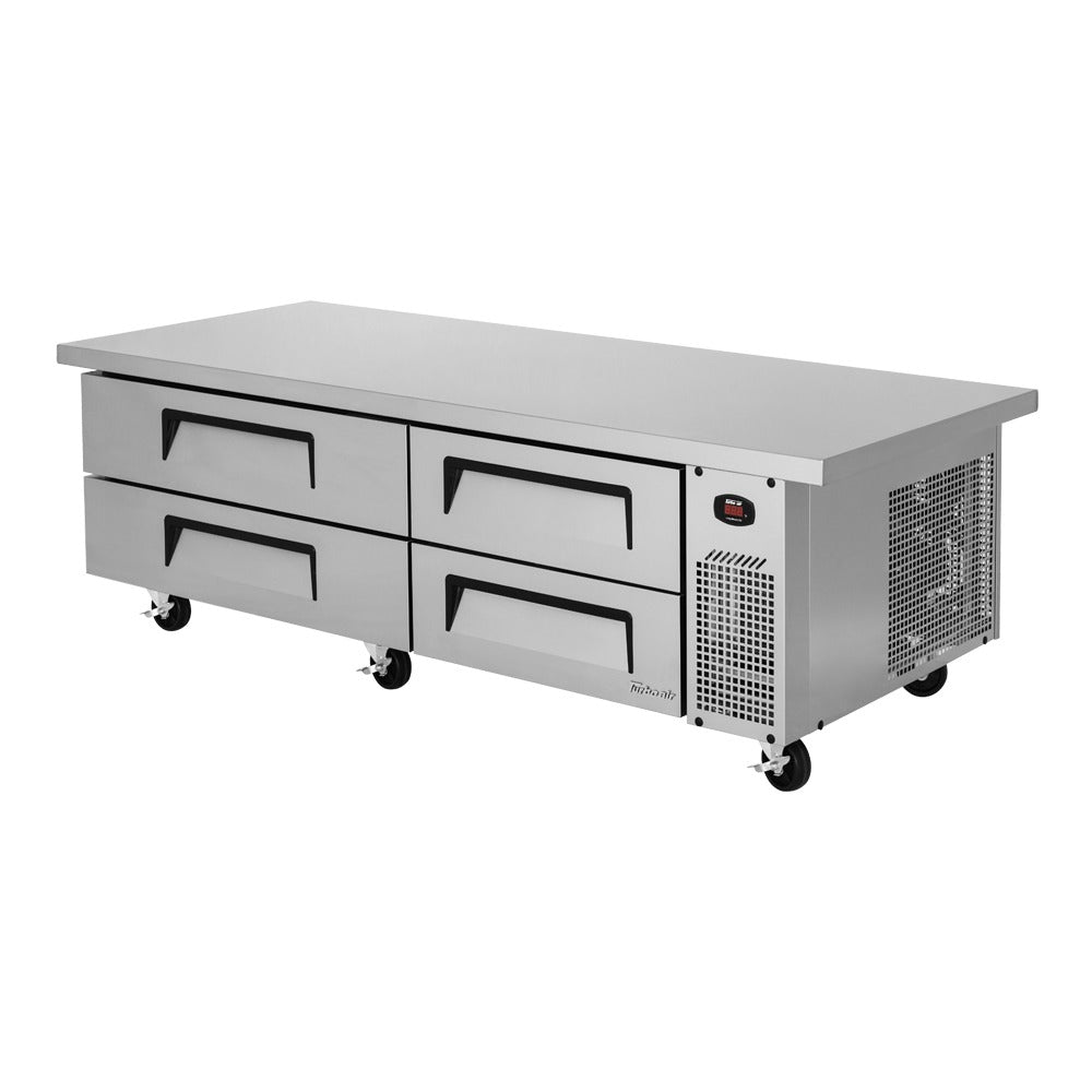 Turbo Air Refrigeration TCBE Chef Base, 25 1/4" High, 115V - 1/6 Size Food Pans 1/6 Size Food Pans 12.66 cu. ft. Half Size Food Pans Half Size Food Pans lb. lb.