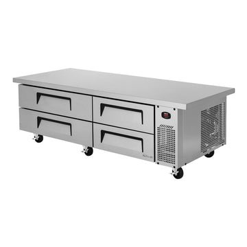 Turbo Air Refrigeration TCBE Chef Base, 25 1/4" High, 115V - 1/6 Size Food Pans 1/6 Size Food Pans 12.66 cu. ft. Half Size Food Pans Half Size Food Pans lb. lb.