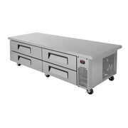 Turbo Air Refrigeration TCBE Chef Base, 25 1/4" High, 115V - 1/6 Size Food Pans 1/6 Size Food Pans 16.04 cu. ft. Half Size Food Pans Half Size Food Pans lb. lb.