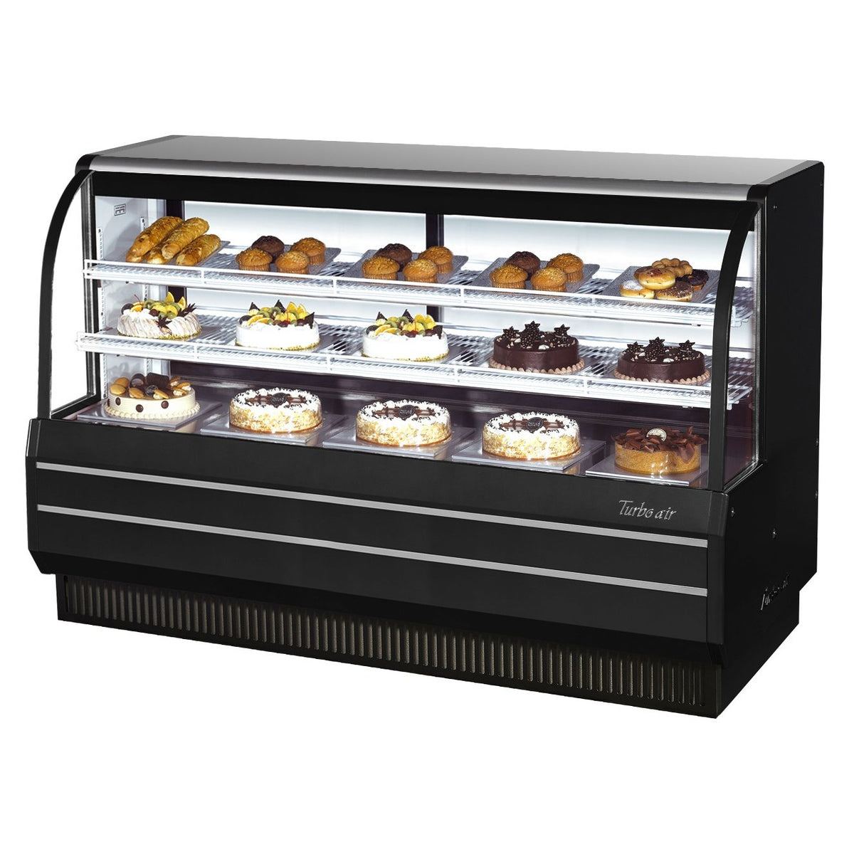 Turbo Air Refrigeration TCGB-72 Refrigerated Bakery Case, 23.2 cu. ft., 115V - Black