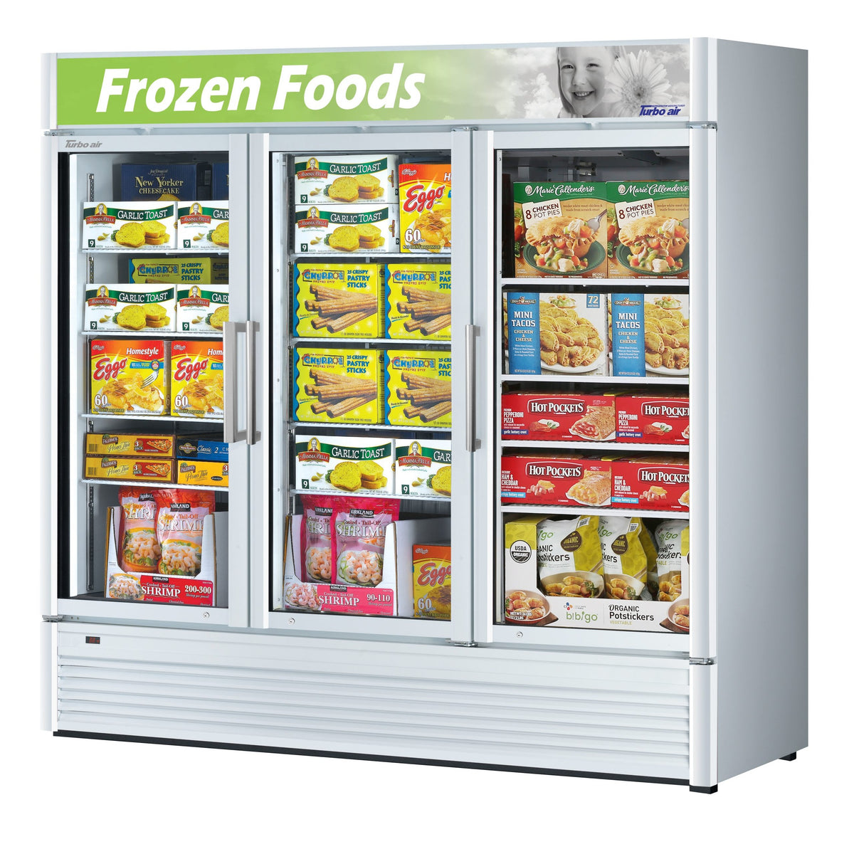 Turbo Air Refrigeration TGF-72SD-N Door Freezer, 60.43 cu. ft., 115V - Black