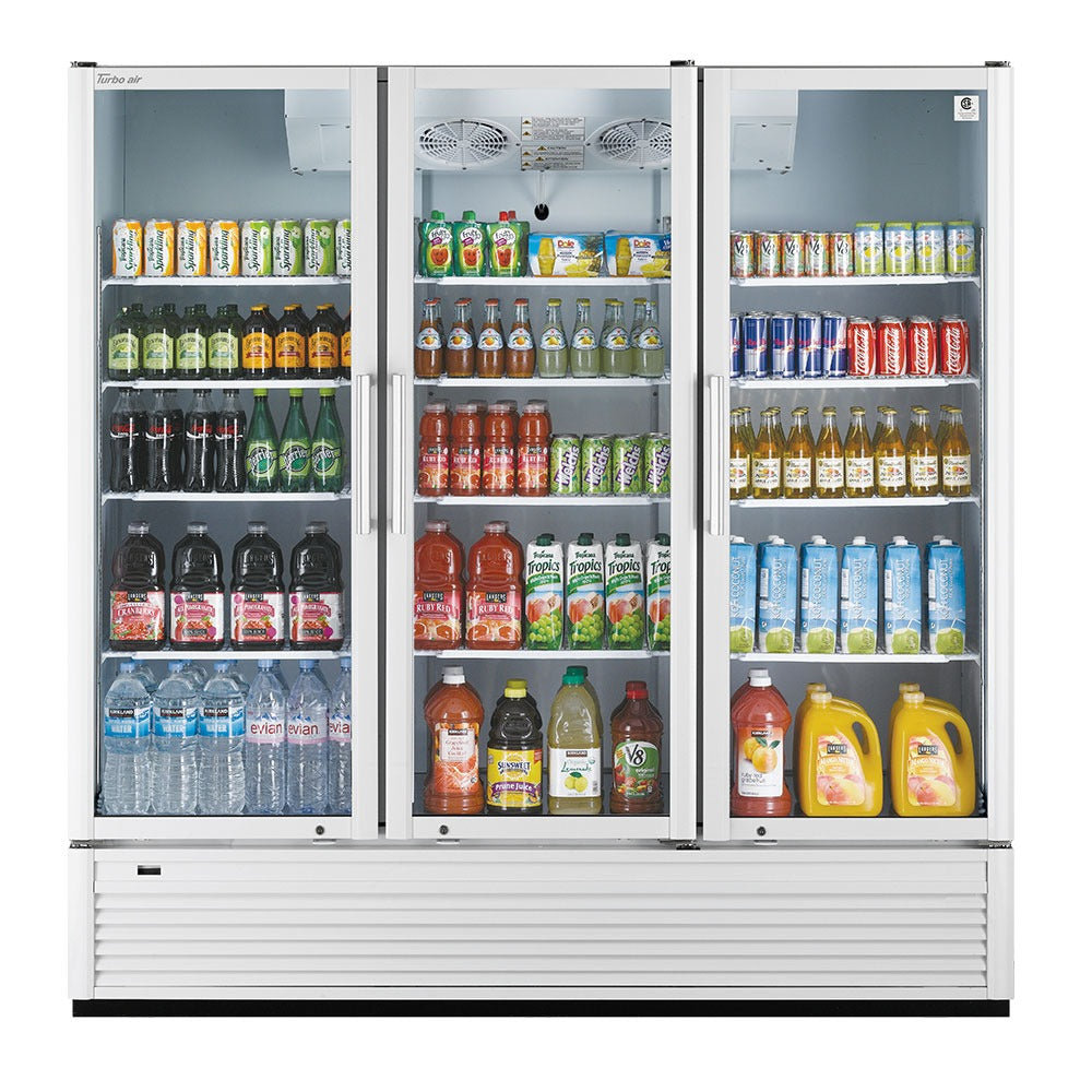 Turbo Air Refrigeration TGM Glass Door Merchandiser, 77" High, 115V - 70.5 cu. ft.