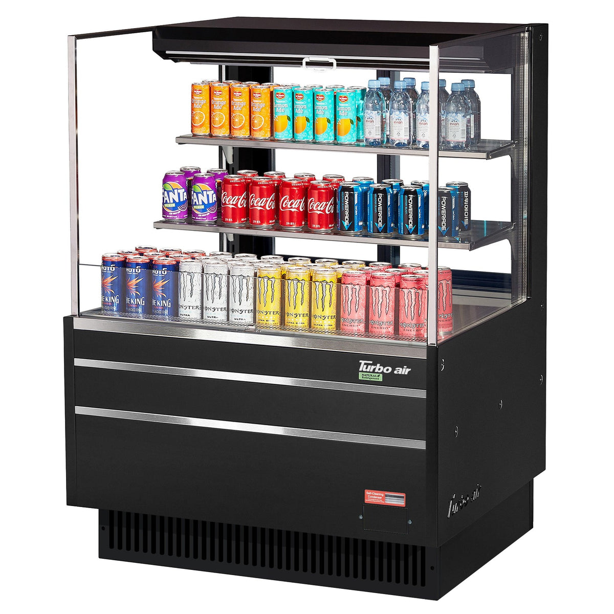Turbo Air Refrigeration TOM-36L-UFD Air Curtain Merchandiser, 11.1 cu. ft., 115V - Black