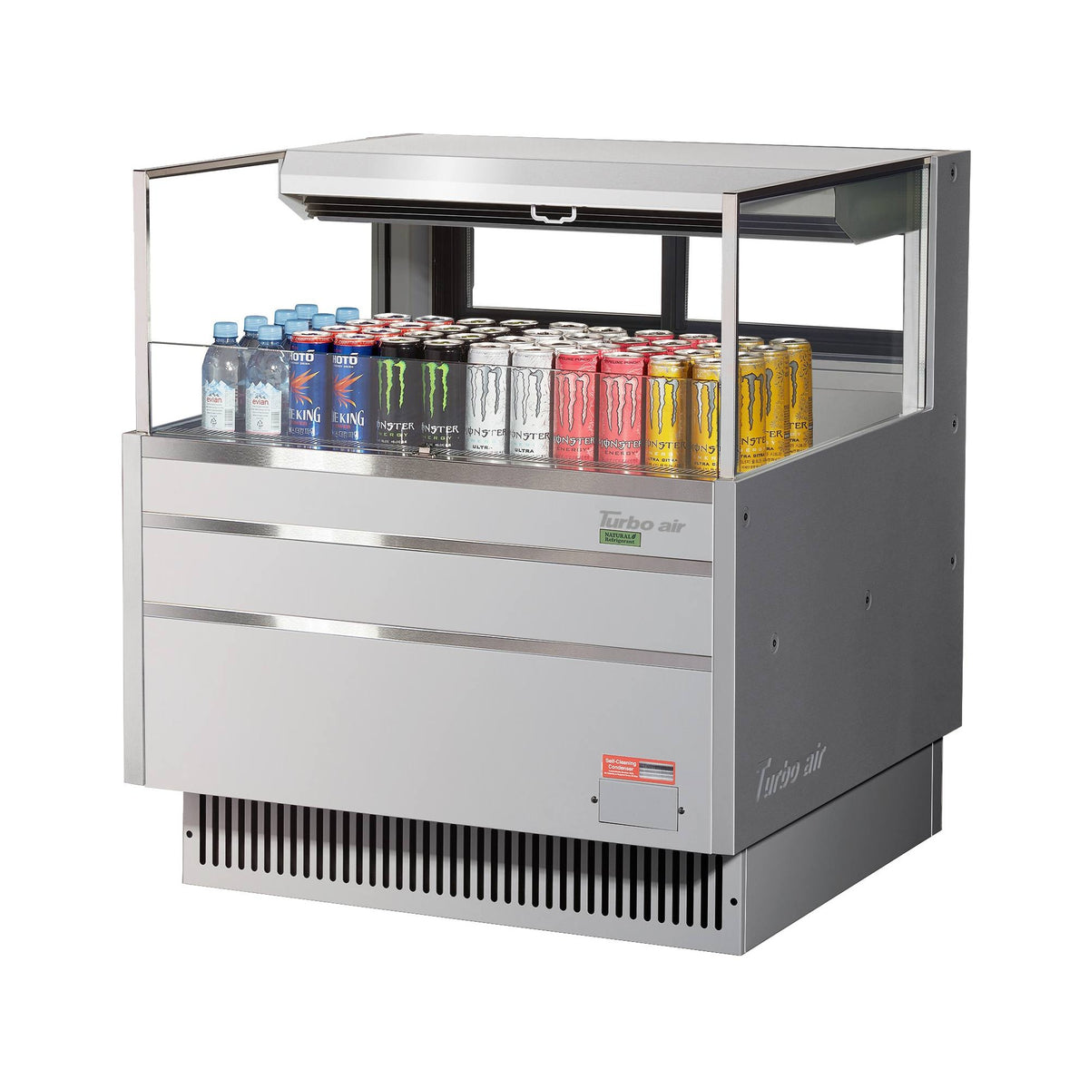 Turbo Air Refrigeration TOM-36L-UFD Air Curtain Merchandiser, 4.6 cu. ft., 115V - Silver
