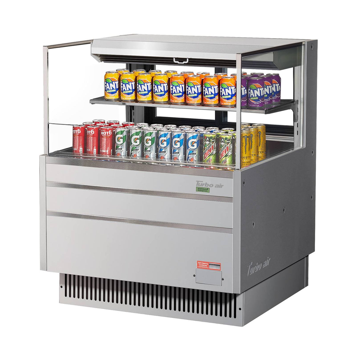 Turbo Air Refrigeration TOM-36L-UFD Air Curtain Merchandiser, 7.5 cu. ft., 115V - Silver