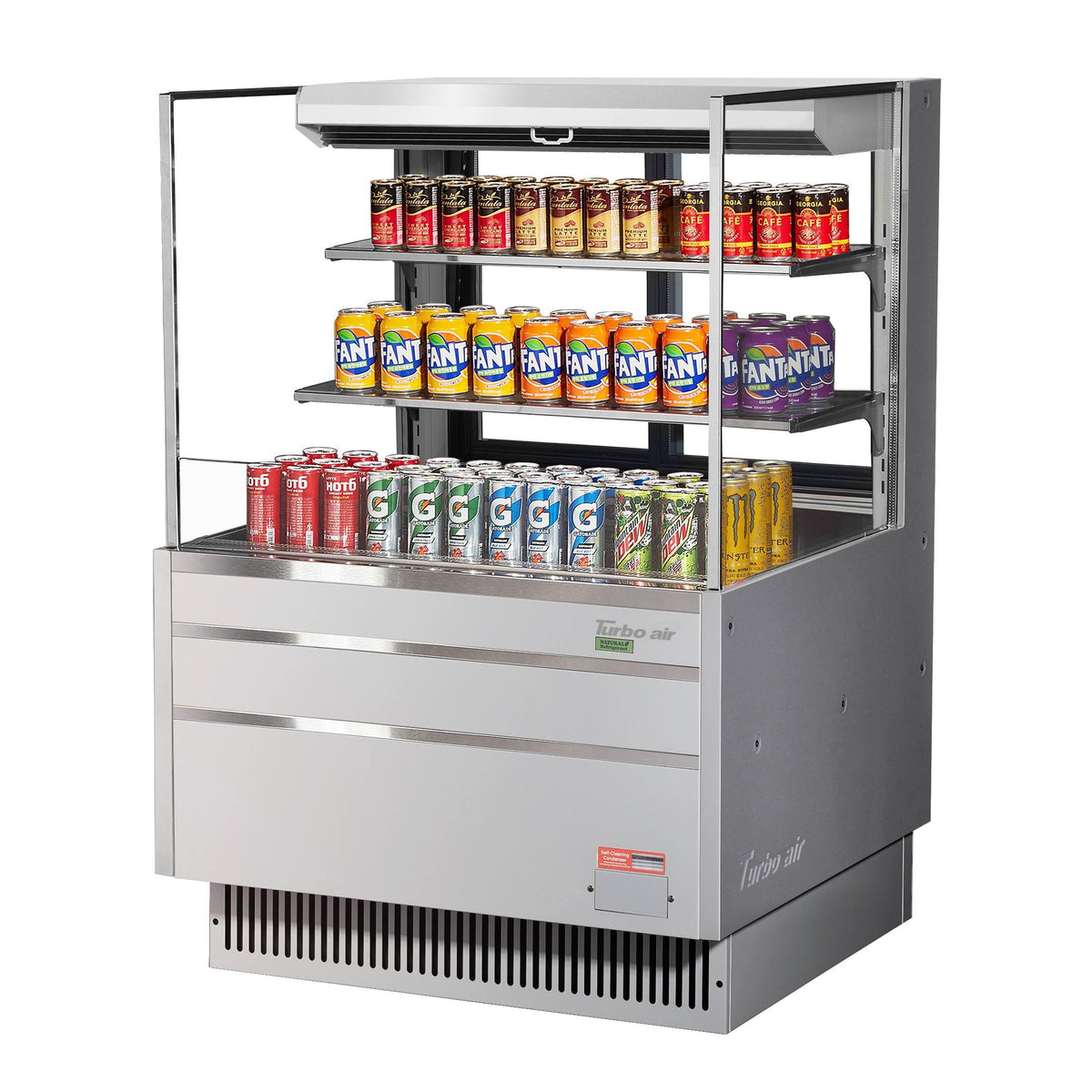 Turbo Air Refrigeration TOM-36L-UFD Air Curtain Merchandiser, 11.1 cu. ft., 115V - Silver