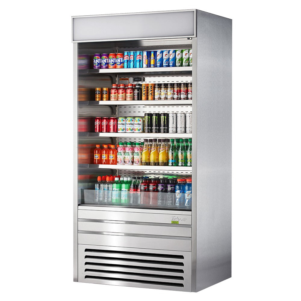 Turbo Air Refrigeration TOM Display Case, 80 1/2" High, Silver - 17.7 cu. ft.