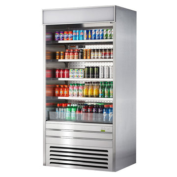 Turbo Air Refrigeration TOM Display Case, 80 1/2" High, Silver - 17.7 cu. ft.