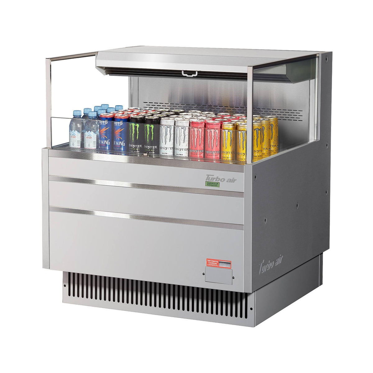 Turbo Air Refrigeration TOM-36L-UF Air Curtain Merchandiser, 4.6 cu. ft., 115V - Silver