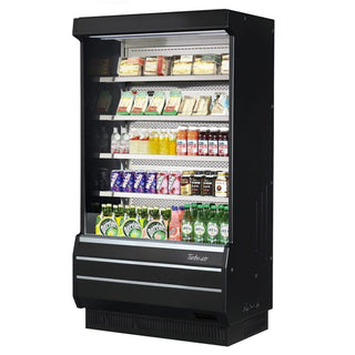 Turbo Air Refrigeration TOM Air Curtain Merchandiser, 12.5 cu. ft., 115V - Black