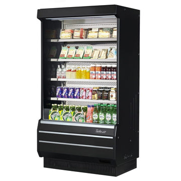 Turbo Air Refrigeration TOM Air Curtain Merchandiser, 12.5 cu. ft., 115V - Black