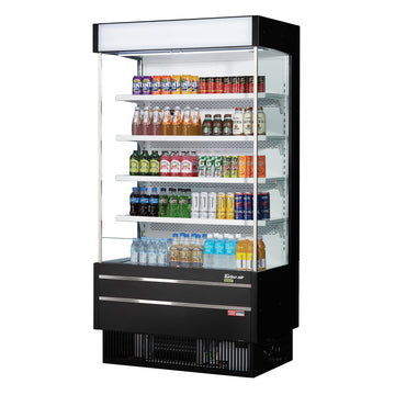 Turbo Air Refrigeration TOM Display Case, 16.1 cu. ft., 115V - Black