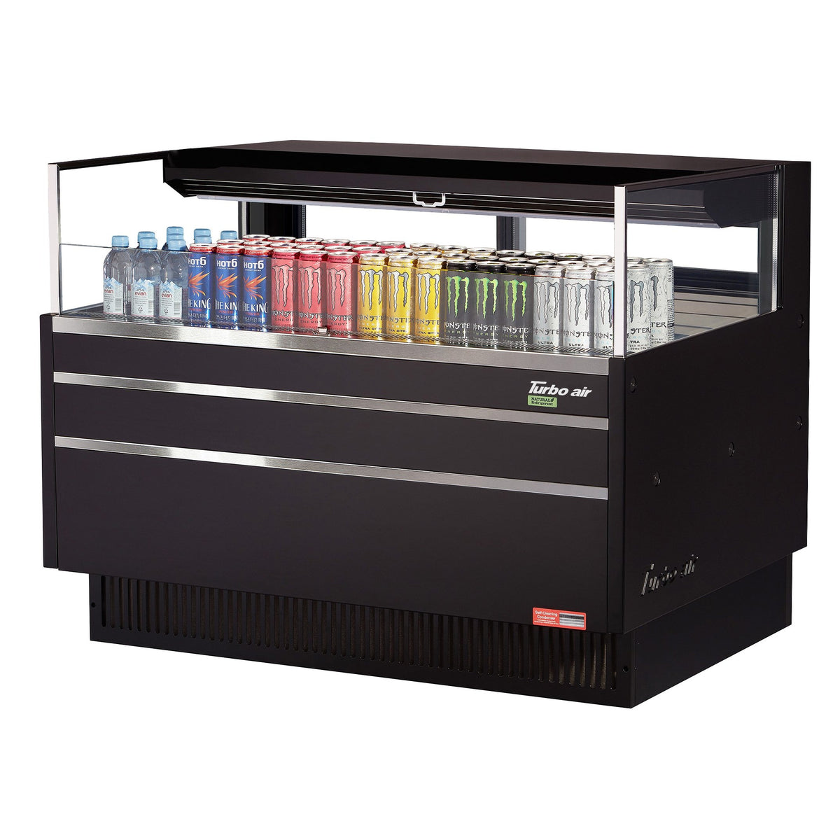 Turbo Air Refrigeration TOM-48L-UFD Air Curtain Merchandiser, 6.3 cu. ft., 115V - Black