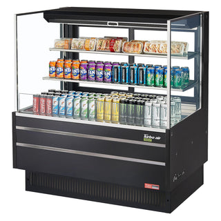 Turbo Air Refrigeration TOM-48L-UFD Air Curtain Merchandiser, 15.2 cu. ft., 115V - Black