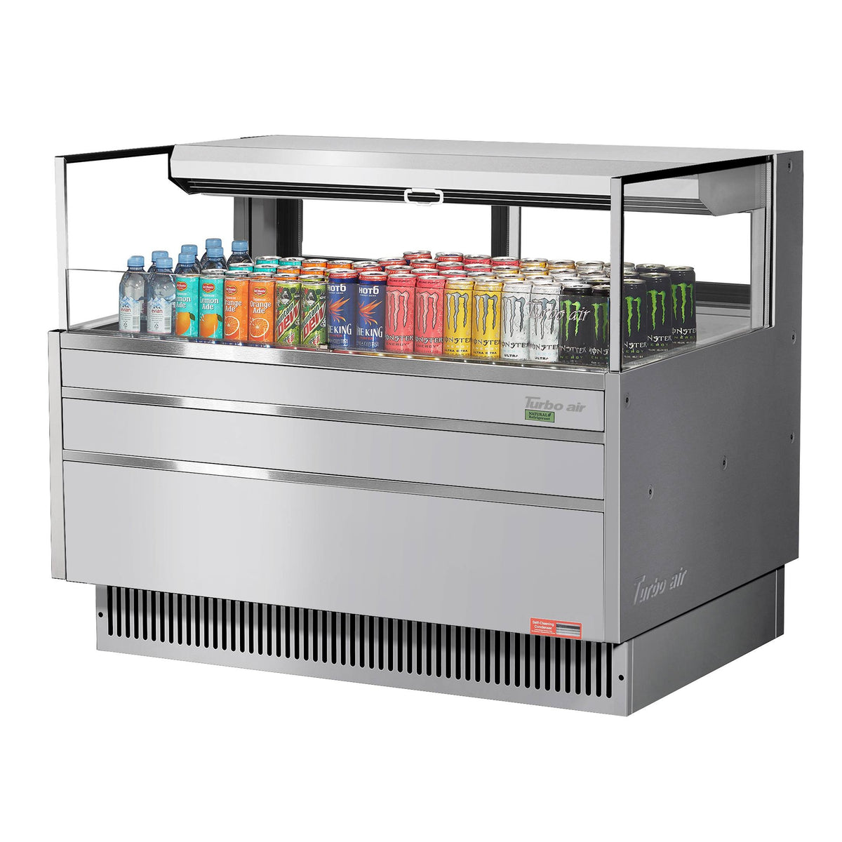 Turbo Air Refrigeration TOM-48L-UFD Air Curtain Merchandiser, 6.3 cu. ft., 115V - Silver
