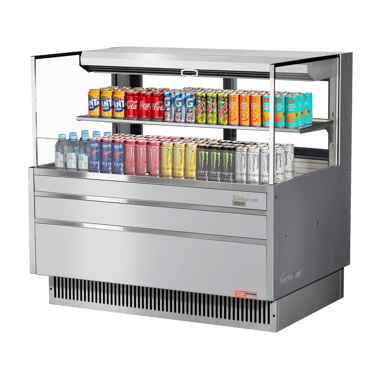 Turbo Air Refrigeration TOM-48L-UFD Air Curtain Merchandiser, 10.2 cu. ft., 115V - Silver