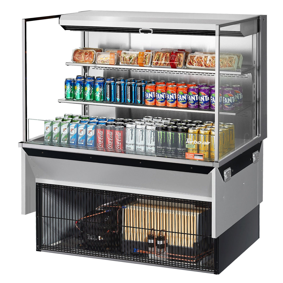 Turbo Air Refrigeration TOM-48L-UF Merchandiser, 15.2 cu. ft., 115V - Silver