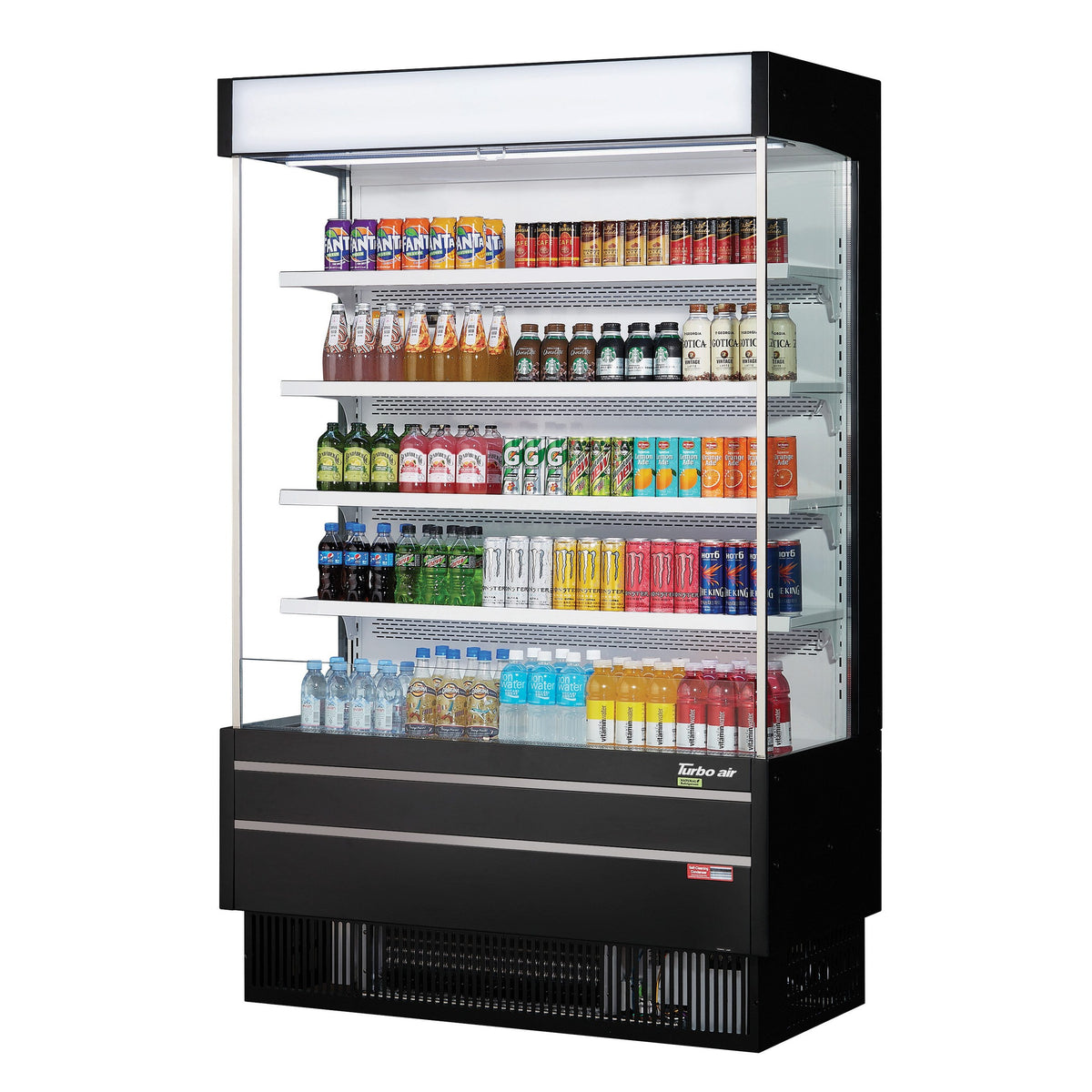 Turbo Air Refrigeration TOM Display Case, 21.3 cu. ft., 115V - Black