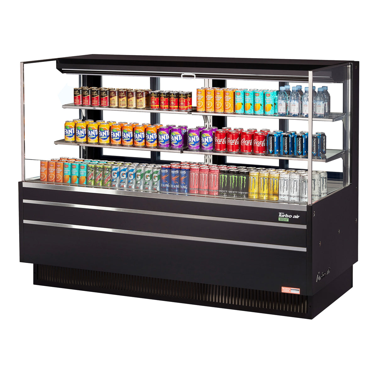 Turbo Air Refrigeration TOM-72L-UFD Air Curtain Merchandiser, 23.4 cu. ft., 220V - Black