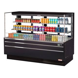 Turbo Air Refrigeration TOM-72L-UFD Air Curtain Merchandiser, 23.4 cu. ft., 220V - Black