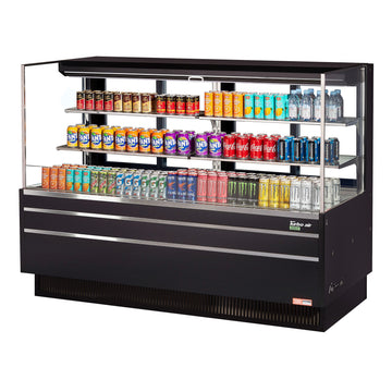 Turbo Air Refrigeration TOM-72L-UFD Air Curtain Merchandiser, 23.4 cu. ft., 220V - Black
