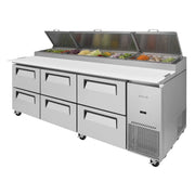 Turbo Air Refrigeration TPR-93SD-D6-N Pizza Prep Table, 31 cu. ft., 115V - Default Title
