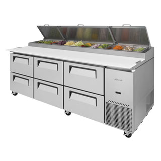 Turbo Air Refrigeration TPR-93SD-D6-N Pizza Prep Table, 31 cu. ft., 115V - Default Title