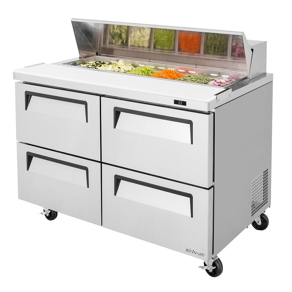 Turbo Air Refrigeration TST-48SD-D4-N Sandwich Prep Table, 12 cu. ft., 115V - Default Title