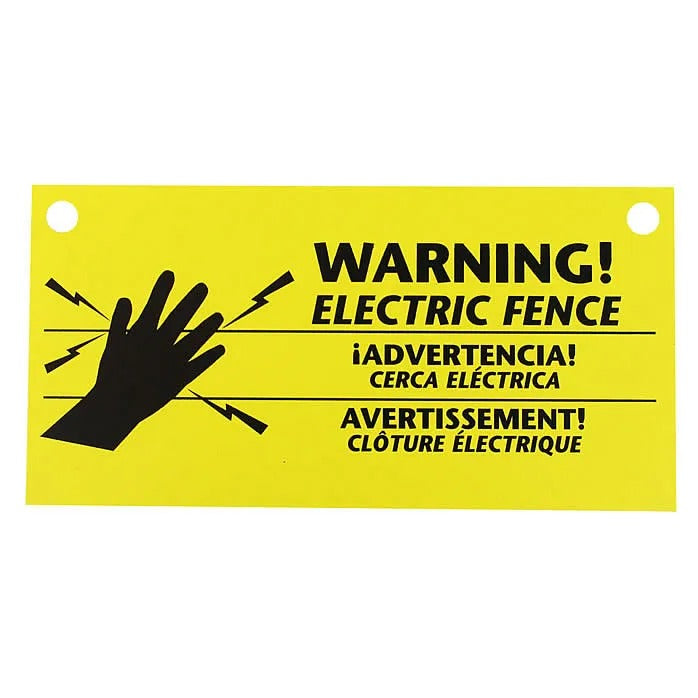 Zareba WS3 Plastic Sign, 4 1/2" x 10 3/8", Yellow, 3/Pack - Default Title
