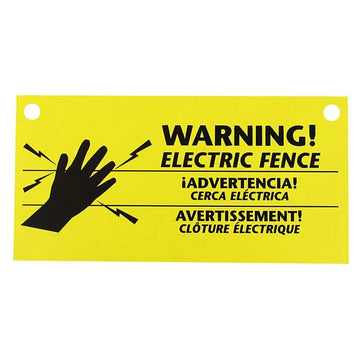 Zareba WS3 Plastic Sign, 4 1/2" x 10 3/8", Yellow, 3/Pack - Default Title
