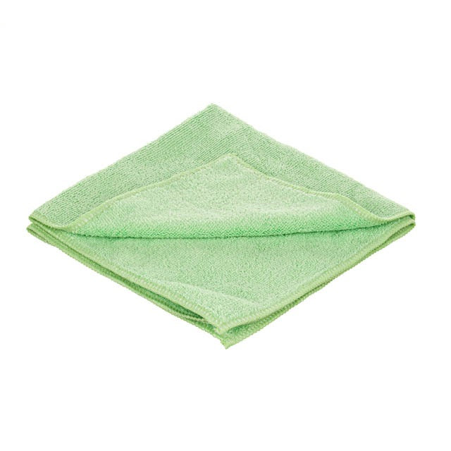 Unger Microfiber Cleaning Cloth, 16" x 16", 10/Case - Green