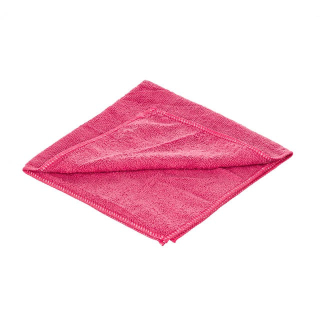 Unger Microfiber Cleaning Cloth, 16" x 16", 10/Case - Red