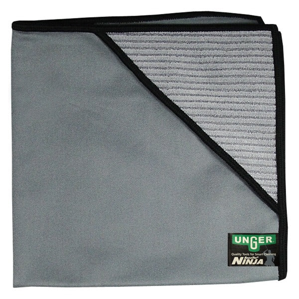 Unger MN40U Microfiber Cleaning Cloth, 16" x 16", Gray, 5/Case - Default Title