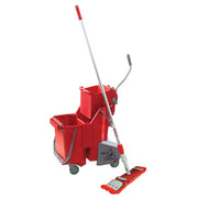 Unger SMFPR Plastic Restroom Floor Pack, 32 qt., Red