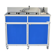Monsam Enterprises NS-004 Aluminum Portable Sink, 24" x 50", 110/120V Volts - Blue