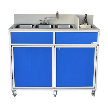 Monsam Enterprises NS-004 Aluminum Portable Sink, 24" x 50", 110/120V Volts - Blue