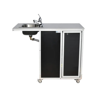 Monsam Enterprises NS-2020 Aluminum Portable Sink, 22" x 26", 110/120V - Black