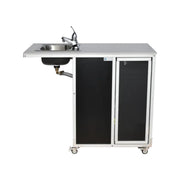 Monsam Enterprises NS-2020 Aluminum Portable Sink, 22" x 26", 110/120V - Brown Gray