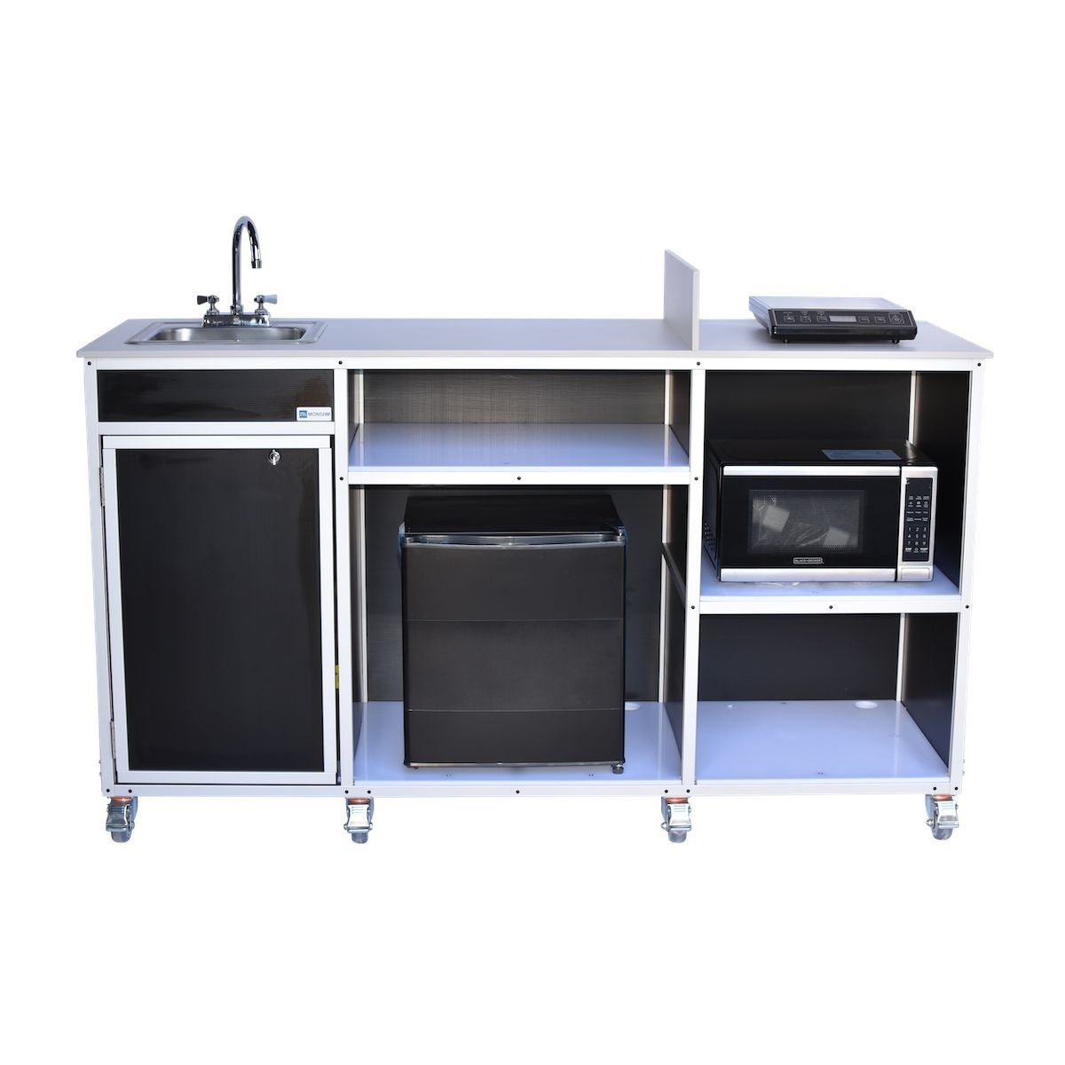 Monsam Enterprises PK-001 Black Portable Kitchen, 1.6 cu. ft. - Black