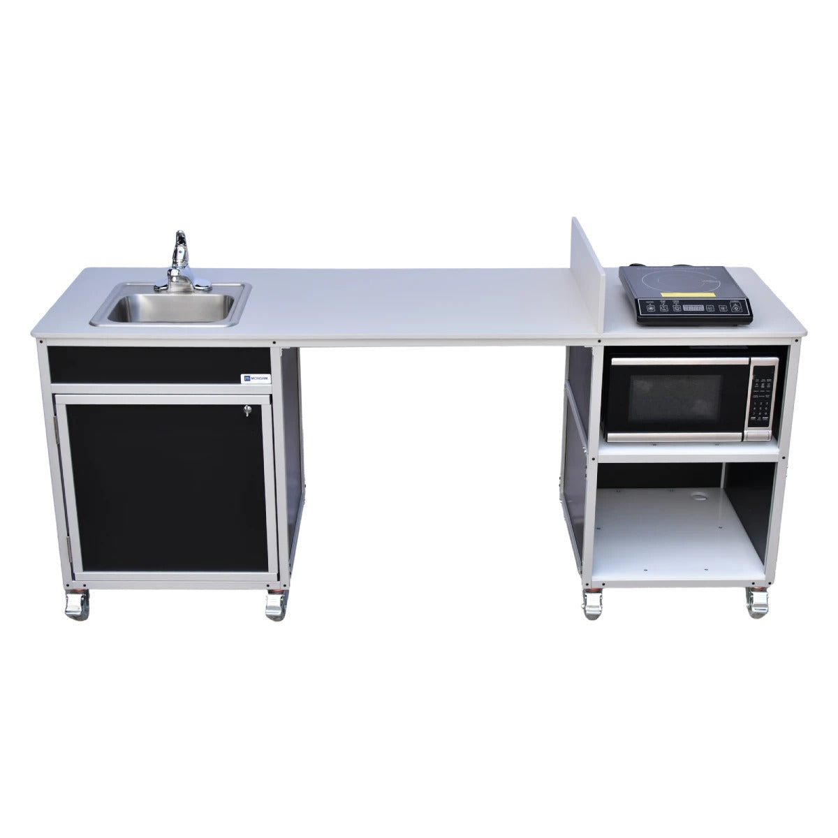 Monsam Enterprises PK-2020 Portable Kitchen, 23" x 69 1/2" - Black