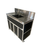 Monsam Enterprises PSE-2001LA Aluminum Portable Sink, 24 1/4" x 55", 110/120V Volts - photo 2