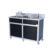 Monsam Enterprises PSE-2004R Aluminum Portable Sink, 24" x 58", 110/120V Volts - White